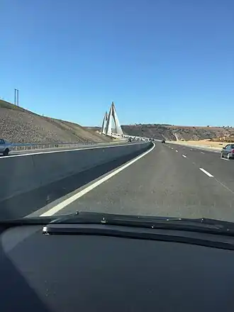 Mohamed VI-tuibrug over de rivier Bouregreg in Rabat