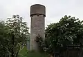 Gemetselde watertoren. Gemetselde tuinders watertoren.