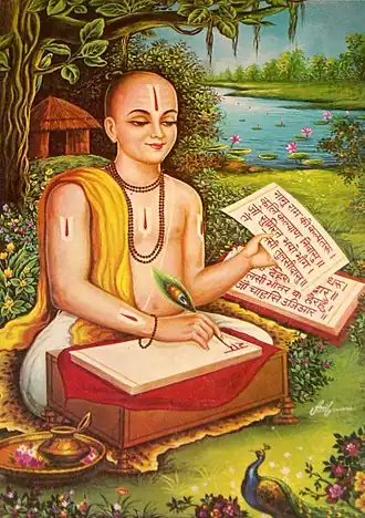 Tulsidas schrijft zijn beroemde Avadhi Ramcharitmanas