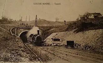 Tunnel Louise-Marie (historische prentbriefkaart)