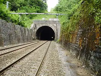 Westportaal van de tunnel van Bréval