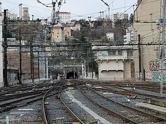 Tunnel de Saint-Irénée noordwestelijke ingang bij de wijk Gorge-de-Loup