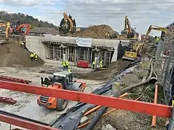 Tunnel station Wezemaal vlak na de plaatsing in maart 2025.