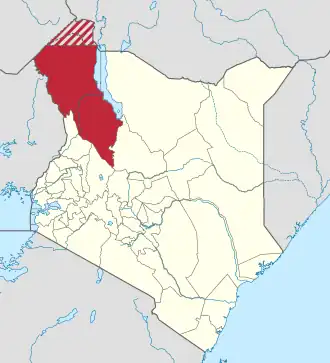 Kaart van Turkana County
