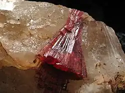 Toermalijn in een ertsafzetting uit de omgeving van Ilakaka