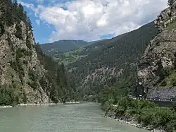 de Inn tussen Aussengufer en Fliess