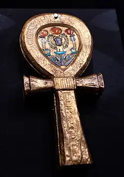 Ankhvormige spiegel uit het graf van Toetanchamon