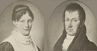 Ellegonda Durandina Dijck (1783-1851) en Michael van der Tuuk (1781-1842) door Theodorus Bohres