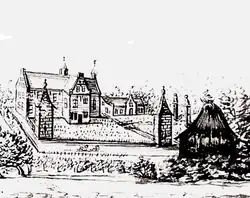 Tuwinga na de verbouwing op een 17e-eeuwse tekening uit het huisarchief van Hora Siccama