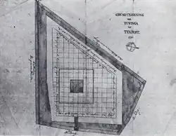 Borgterrein van Tuwinga na de sloop in 1791
