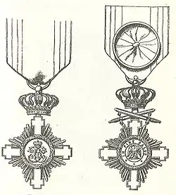 Ridder- en officierskruis uit 1893.