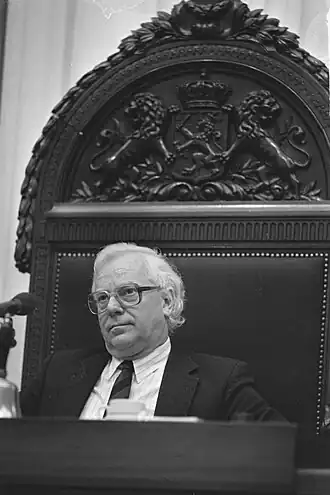 Eversdijk als plaatsvervangend voorzitter van de Tweede Kamer in 1986