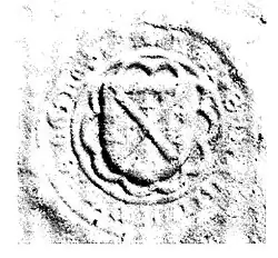 Tweede schepenbankszegel (1609-1663). Omschrift: sigillum schabinorum de ecthe