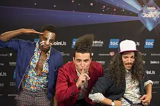 Twin Twin tijdens het Eurovisiesongfestival 2014