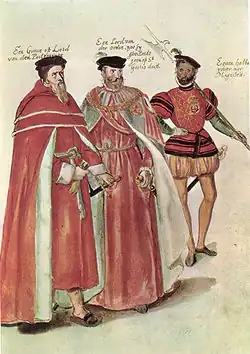 Two Lords and a Halberdier (1567) Lucas d'Heere