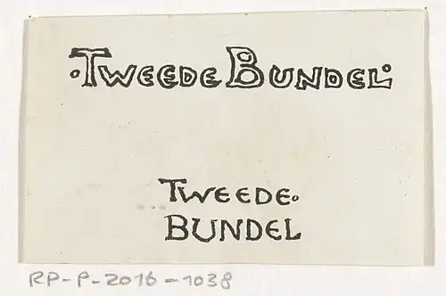 Typografisch ontwerp voor een bundel