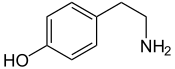 Structuurformule van tyramine