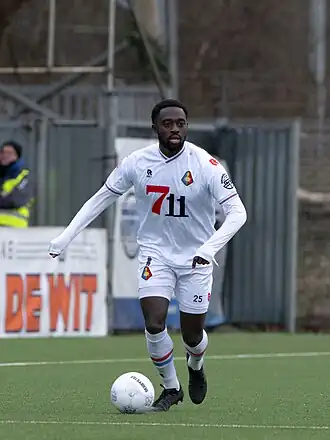 Tyrone Owusu voor Telstar tegen Jong PSV, 12 Januari 2025