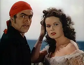 Tyrone Power en Maureen O'Hara in The Black Swan