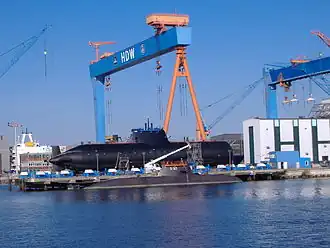 Onderzeeërs op de HDW-werf