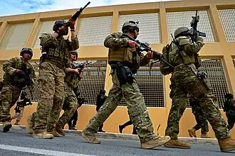 Jordaanse en Amerikaanse speciale eenheden bij een antiterreuroefening in 2013.