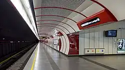 Het perron richting Oberlaa.