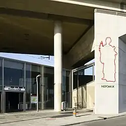 Nepomuk op de pijler.