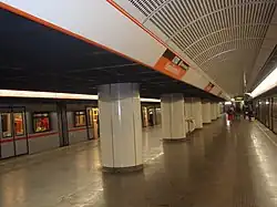 Het noordelijke deel van het perron.