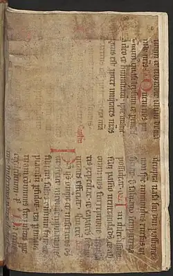 Maculatuur voorin het handschrift