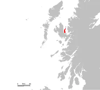 Kaart van Raasay