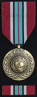 De VN-medaille voor UNDOF-deelnemers.