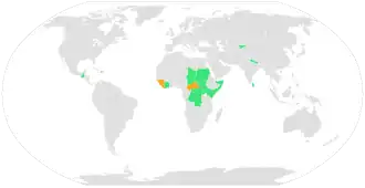 Lopende projecten van de Vredesopbouwcommissie en het Vredesopbouwfonds anno 2012.