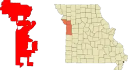 Locatie van Kansas City