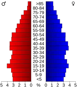 Bevolkingspiramide Adair County