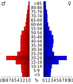 Bevolkingspiramide Alachua County