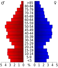Bevolkingspiramide Alleghany County