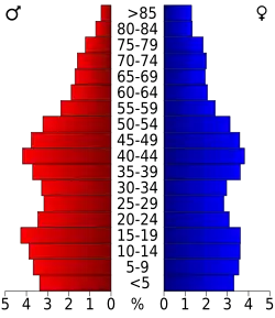 Bevolkingspiramide Allen County