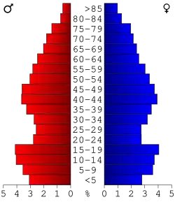 Bevolkingspiramide Amite County