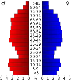 Bevolkingspiramide Aransas County