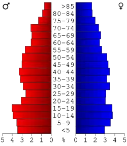 Bevolkingspiramide Attala County