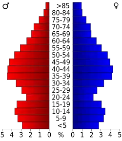Bevolkingspiramide Augusta County