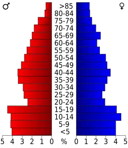Bevolkingspiramide Bailey County