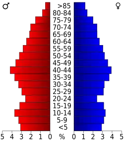 Bevolkingspiramide Bedford County