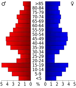 Bevolkingspiramide Bottineau County