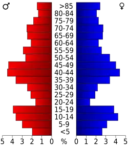 Bevolkingspiramide Bowman County