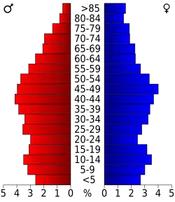 Bevolkingspiramide Braxton County