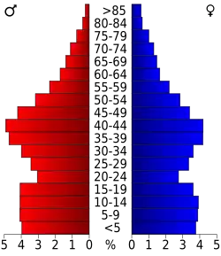 Bevolkingspiramide Brazoria County