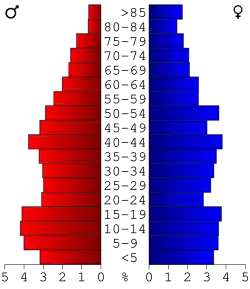 Bevolkingspiramide Brooks County