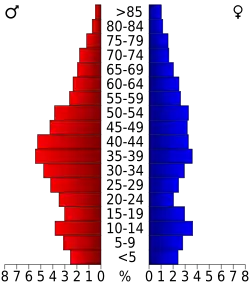 Bevolkingspiramide Buckingham County