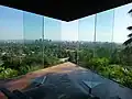 Uitzicht vanuit Sheats Residence (1963) door John Lautner is een voorbeeld van California Modern